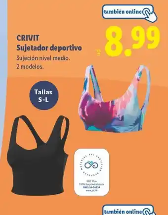 Lidl CRIVIT Sujetador deportivo oferta