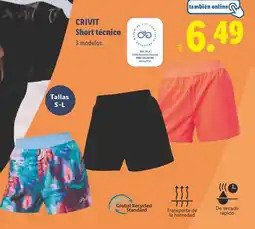 Lidl CRIVIT Short técnico oferta