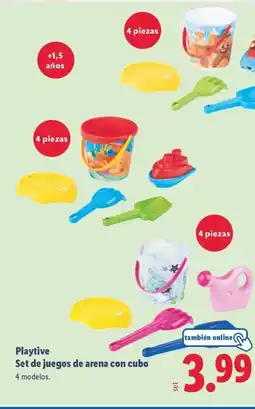 Lidl Playtive Set de juegos de arena con cubo oferta