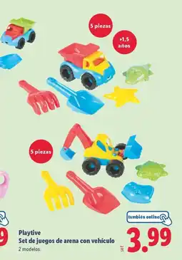 Lidl Playtive Set de juegos de arena con vehículo oferta