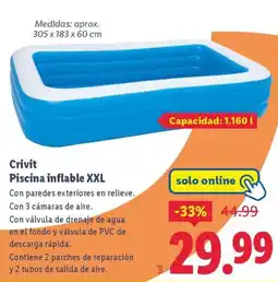 Lidl CRIVIT Piscina inflable XXL oferta