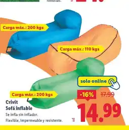 Lidl CRIVIT Sofá inflable oferta
