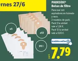 Lidl PARKSIDE Bolsas de filtro oferta