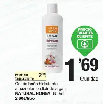 SPAR Fragadis Natural Honey Gel De Baño Hidratante Amazonian O Elexir De Argan 650ml oferta