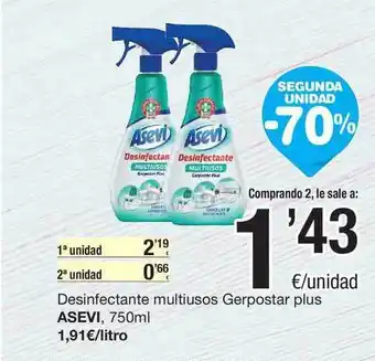 SPAR Fragadis Asevi Desinfectante Multiusos Gerpostar Plus 750ml oferta