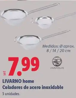 Lidl LIVARNO home Coladores de acero inoxidable oferta