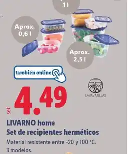 Lidl LIVARNO home Set de recipientes herméticos oferta