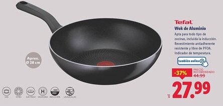 Lidl TEFAL Wok de Aluminio oferta