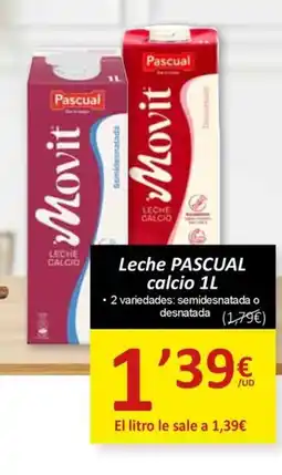 SPAR PASCUAL Leche calcio oferta