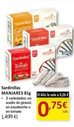 SPAR MANJARES Sardinilas oferta