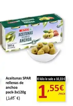 SPAR SPAR Aceitunas rellenas de anchoa oferta