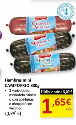 SPAR CAMPOFRIO Fiambres mini oferta