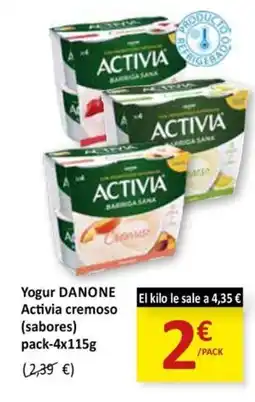 SPAR DANONE Yogur Activia cremoso oferta