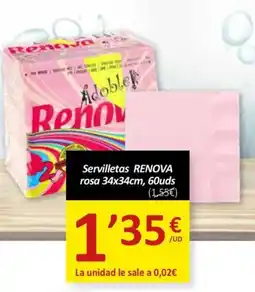 SPAR RENOVA Servilletas rosa oferta