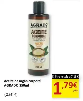 SPAR AGRADO Aceite de argán corporal oferta