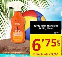 SPAR Spray solar para niños FPS50 oferta