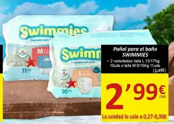 SPAR SWIMMIES Pañal para el baño oferta