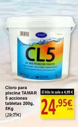SPAR TAMAR Cloro para piscina 5 acciones tabletas oferta