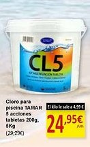 SPAR TAMAR Cloro para piscina 5 acciones tabletas oferta