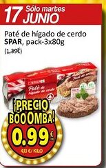 SPAR SPAR Paté de hígado de cerdo oferta