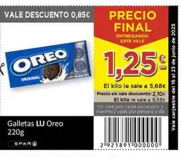SPAR LU Galletas Oreo oferta