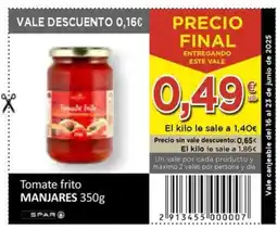 SPAR MANJARES Tomate frito oferta