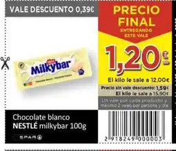 SPAR NESTLÉ Chocolate blanco milkybar oferta