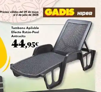Gadis Tumbona Apilable Efecto Ratán-Pool oferta