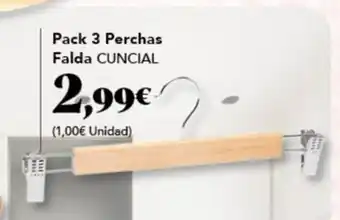 Gadis CUNCIAL Pack 3 Perchas Falda oferta