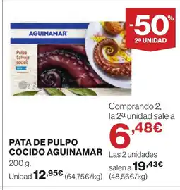 Supercor AGUINAMAR Pata de pulpo cocido oferta