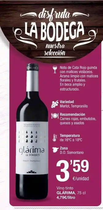 SPAR Fragadis Glárima Vino Tinto 75cl oferta