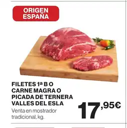 Supercor Filetes 1a bo carne magra o picada de ternera valles del esla oferta