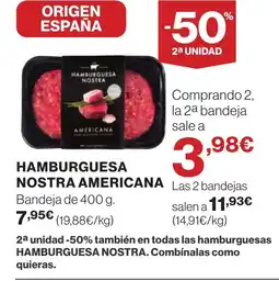 Supercor Hamburguesa nostra americana oferta