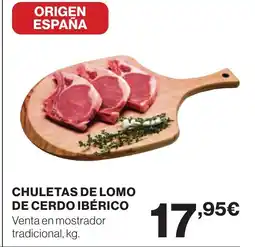 Supercor Chuletas de lomo de cerdo ibérico oferta