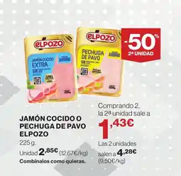 Supercor ELPOZO Jamón cocido o pechuga de pavo oferta
