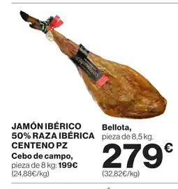 Supercor Jamón ibérico 50% raza ibérica centeno pz oferta