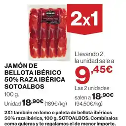Supercor Jamón de bellota ibérico 50% raza ibérica sotoalbos oferta