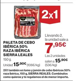 Supercor Paleta de cebo ibérica 50% raza ibérica sierra leales oferta