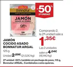 Supercor ARGAL Jamón cocido asado bonnatur oferta