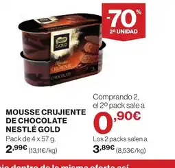 Supercor Mousse crujiente de chocolate nestlé gold oferta