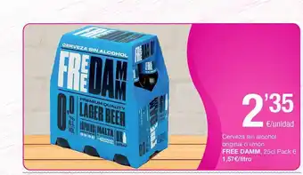 SPAR Fragadis Cerveza Sin Alcohol Original O Limón Free Damm 25cl oferta