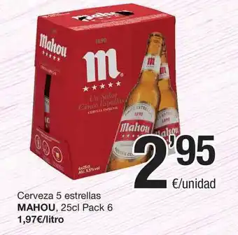 SPAR Fragadis Cerveza 5 Estrellas Mahou 25cl pack 6 oferta