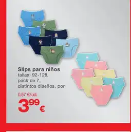 KIK Slips para niños oferta