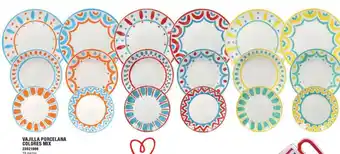 Optimus Vajilla porcelana colores mix oferta