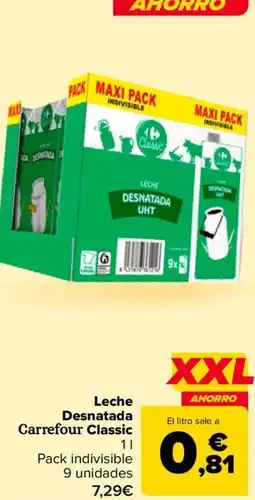 Carrefour Leche Desnatada Carrefour Classic oferta
