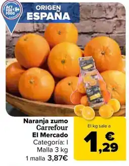 Carrefour Naranja zumo Carrefour El Mercado oferta