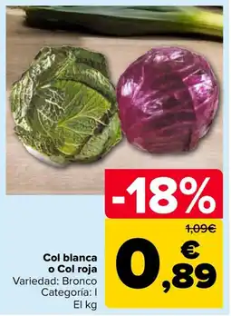 Carrefour Col blanca o Col roja oferta