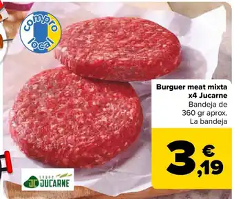Carrefour Burguer meat mixta x4 Jucarne oferta
