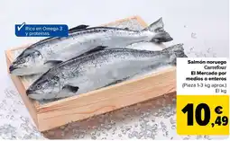 Carrefour Salmón noruego Carrefour El Mercado por medios o enteros oferta