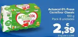 Carrefour Actuacol 0% Fresa Carrefour Classic oferta